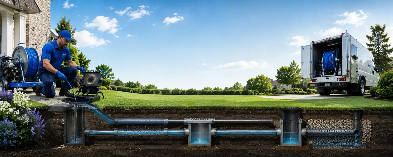 Outdoor drain cleaning information for Ivanhoe, CA